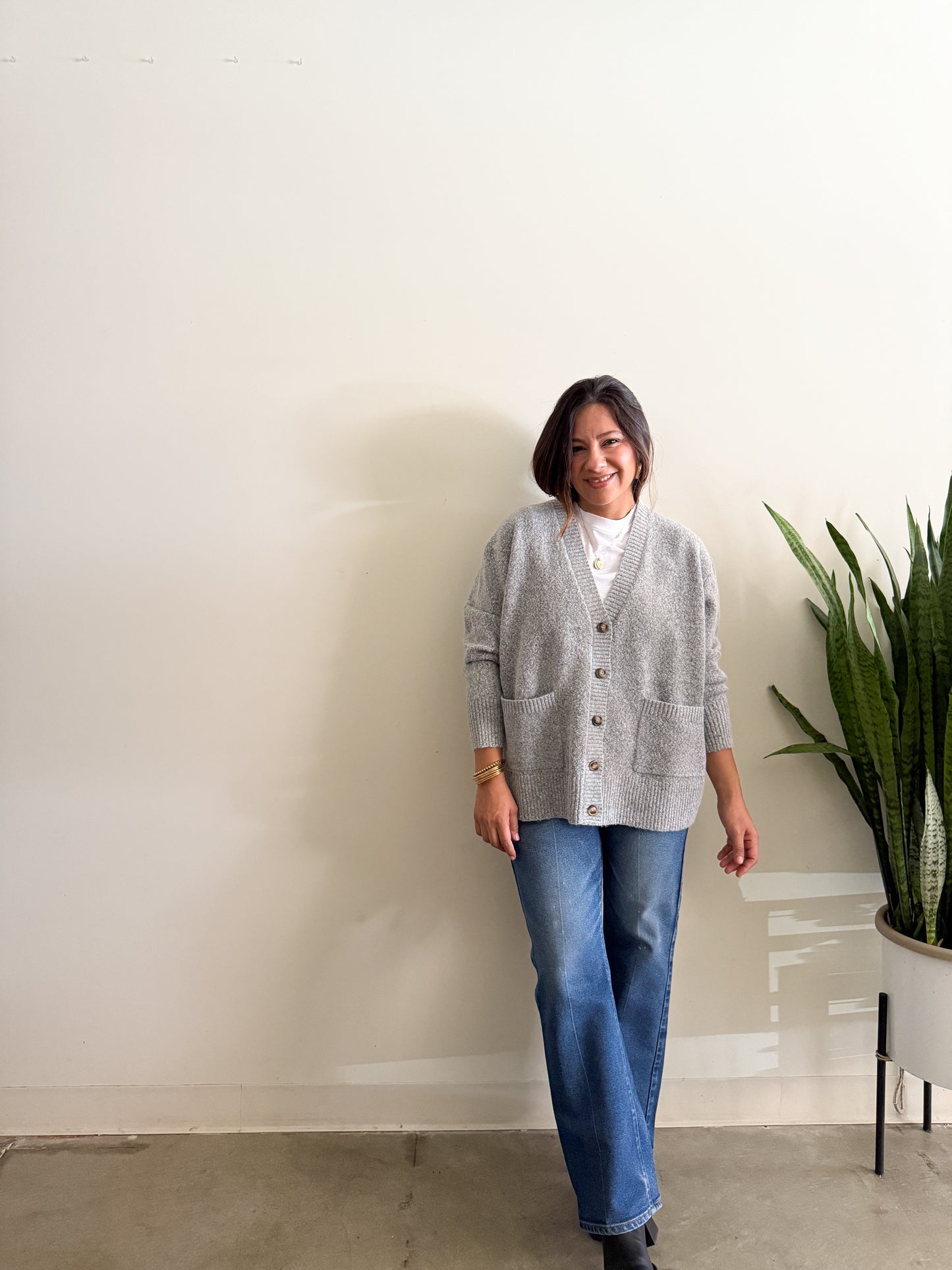 Yanelli Grey Cardigan