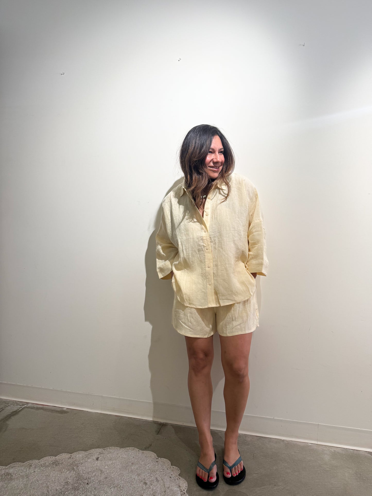 Woven Linen Shorts