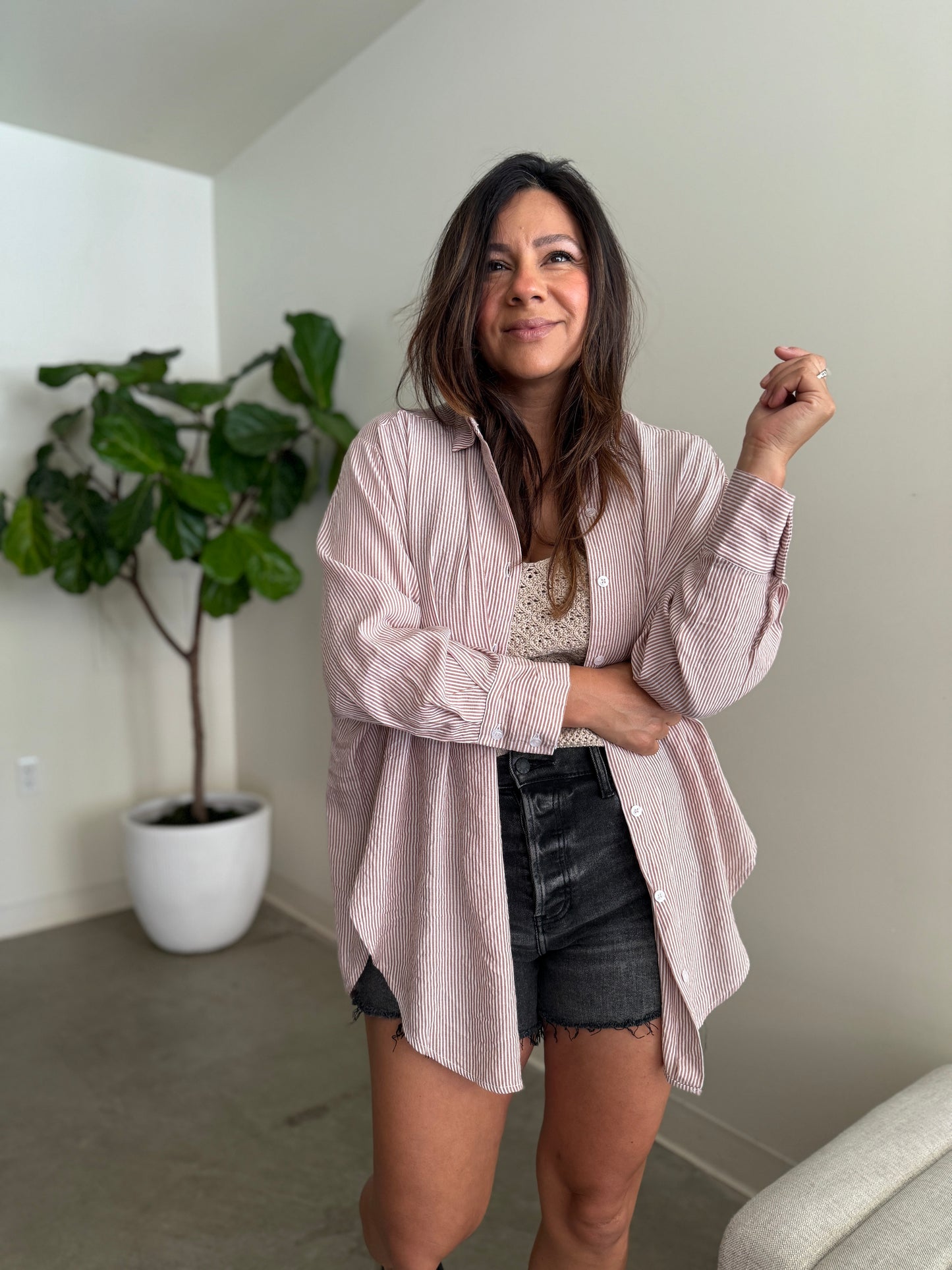 Misty Button Down