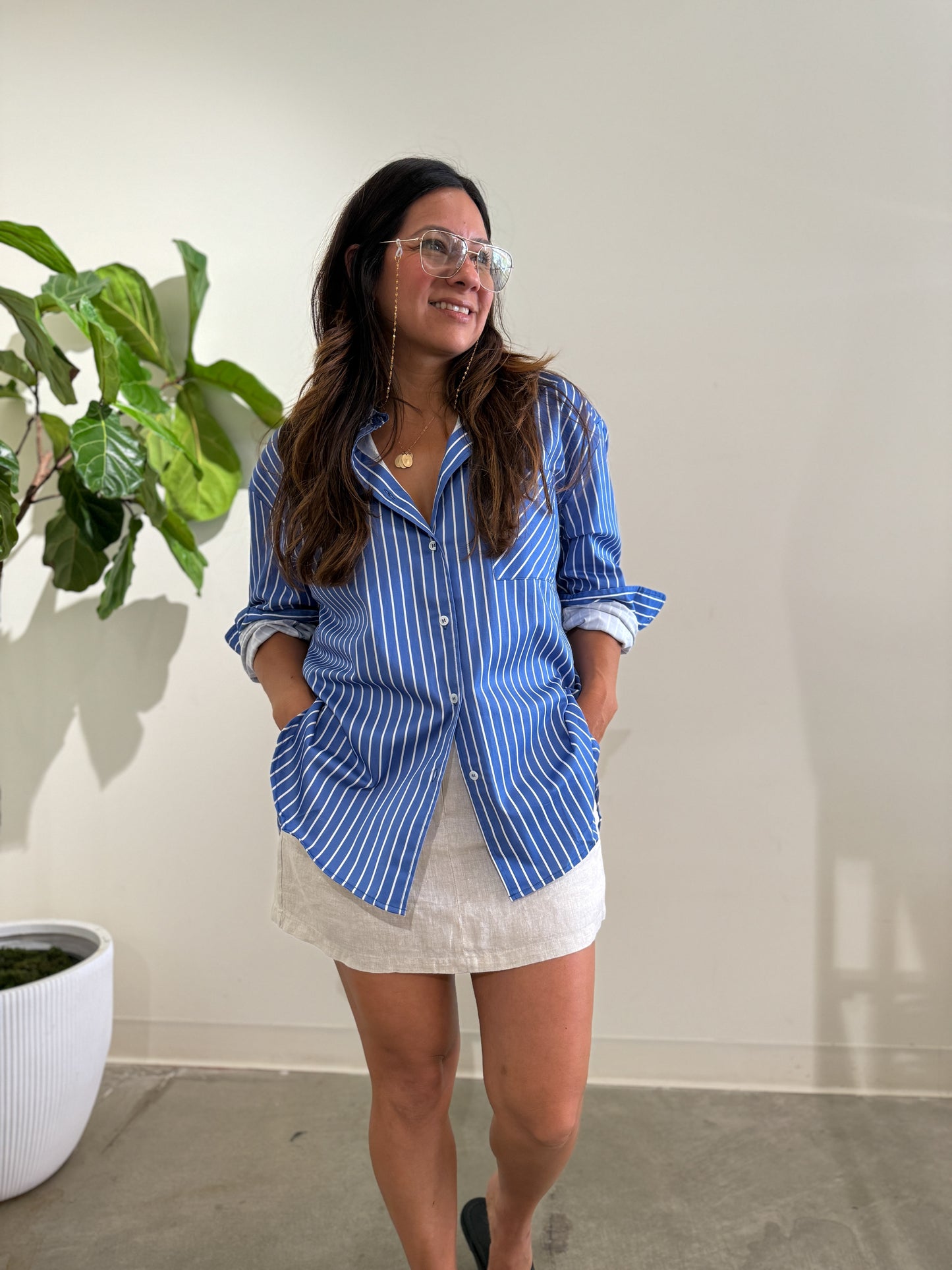 Tally Button Down