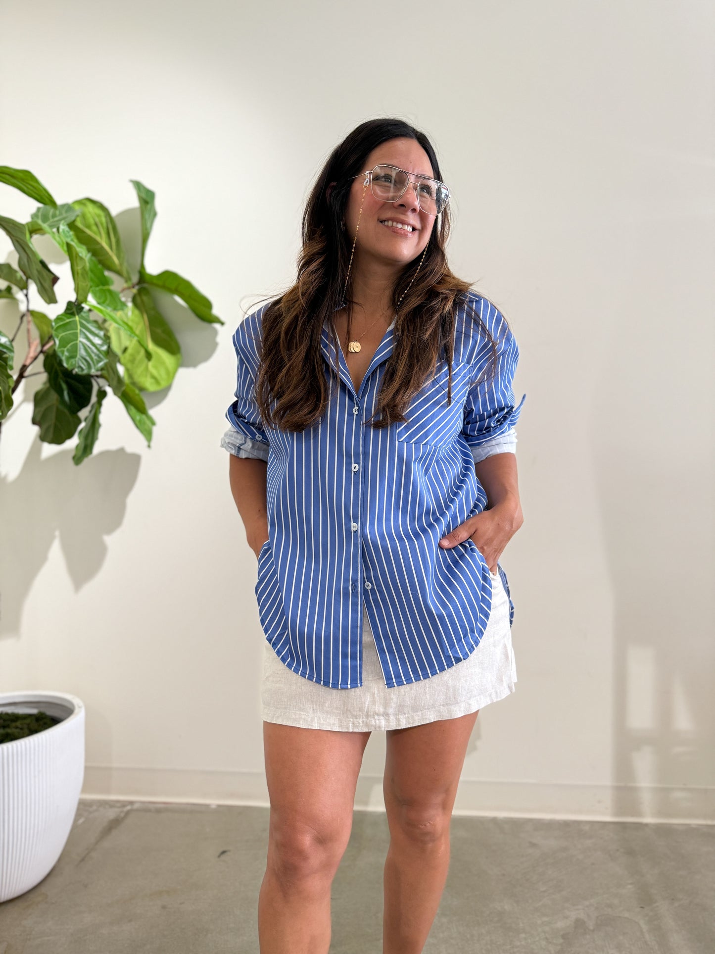 Tally Button Down