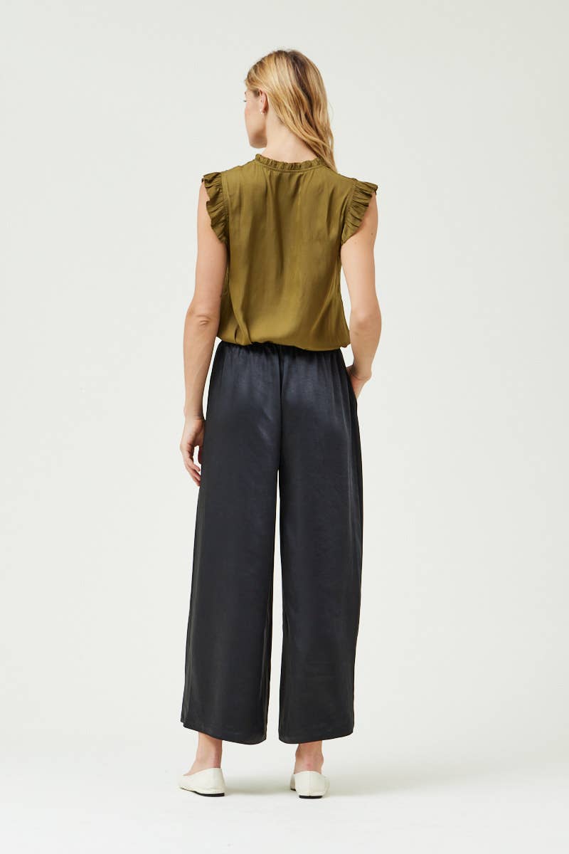  WIDE LEG SATIN PANTS