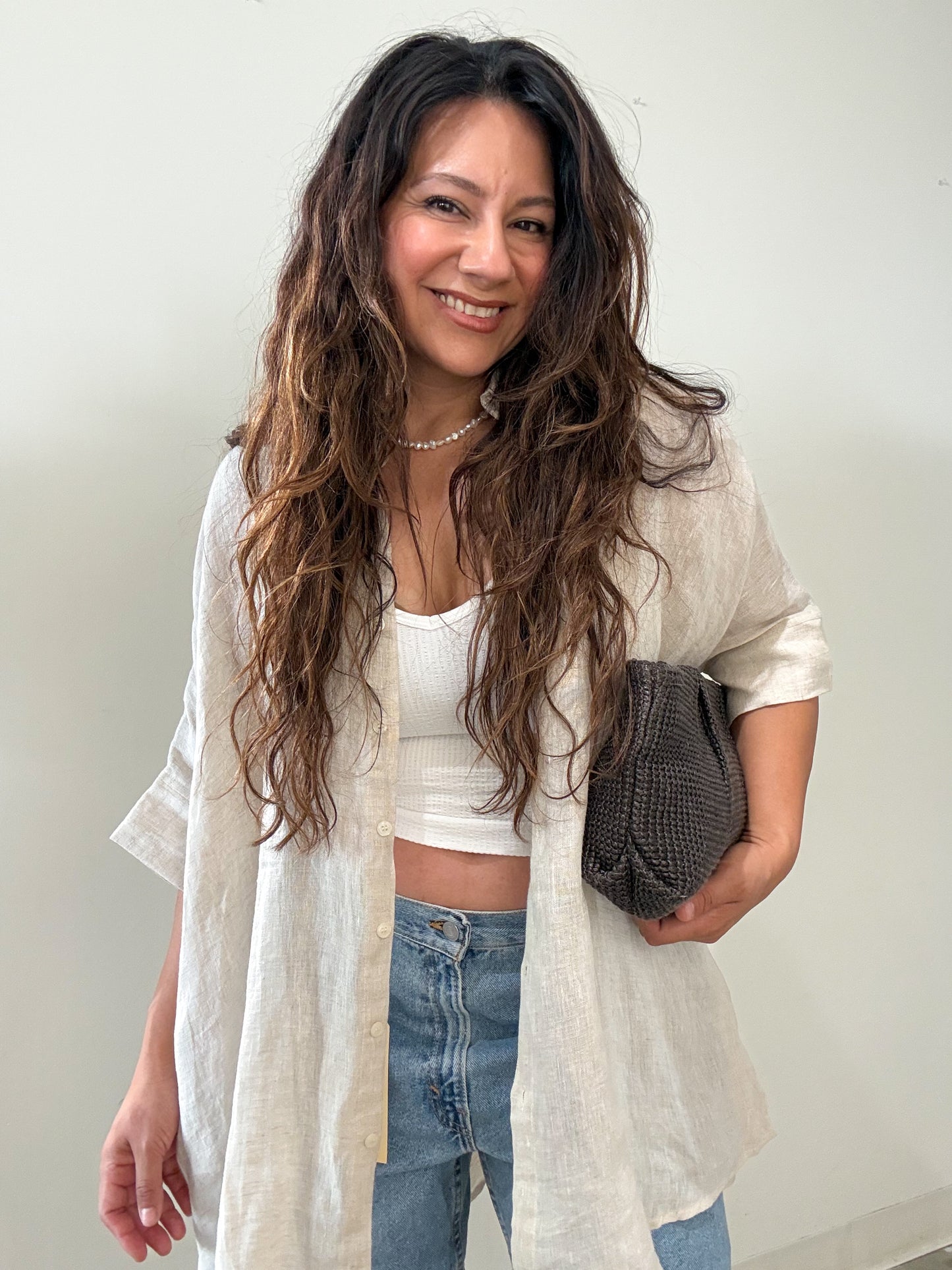 Christal Oversized Button Down
