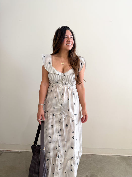 Maribel Embroidered Maxi Dress