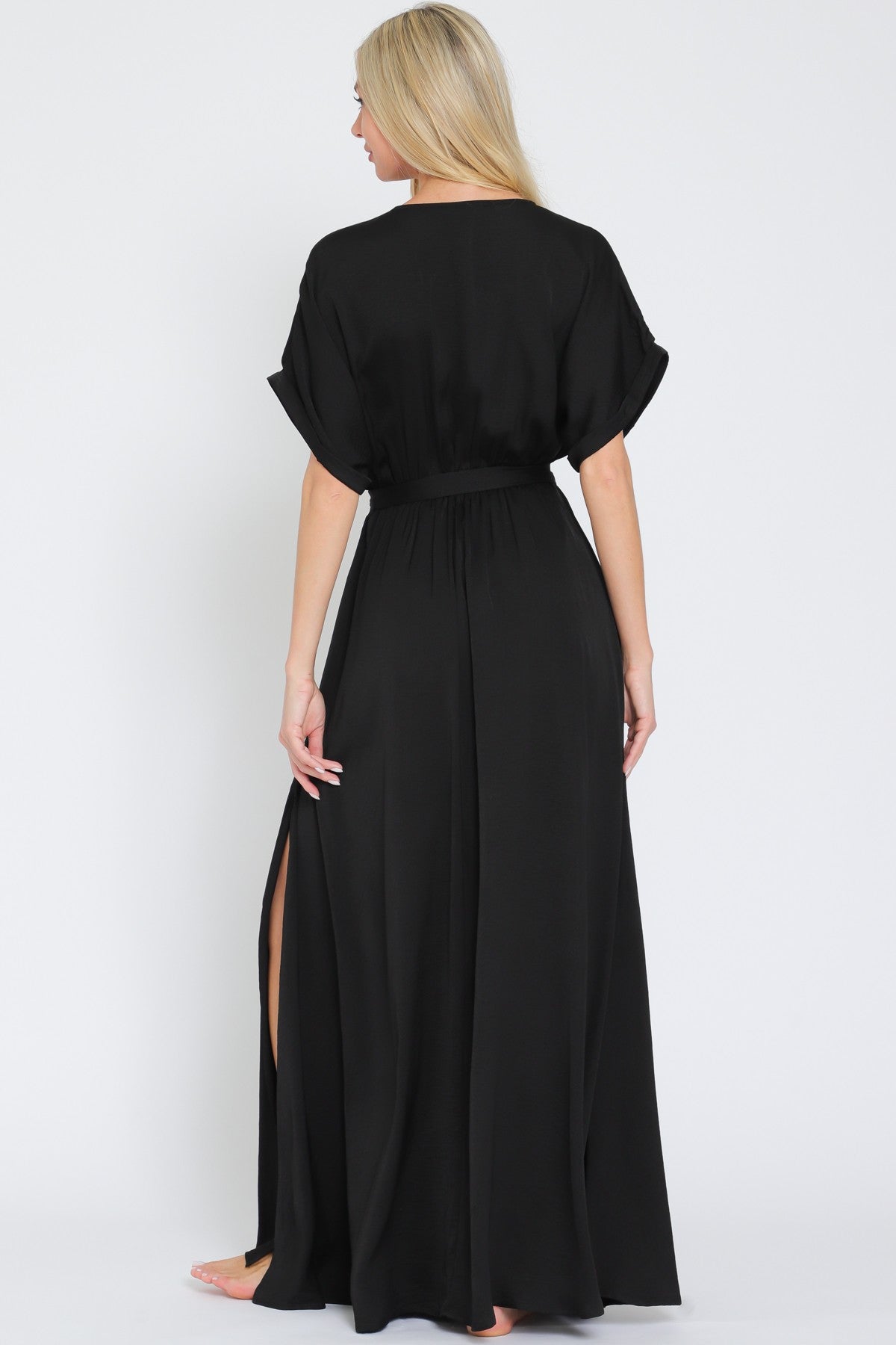 Belted Kimoni Sleeve Dress