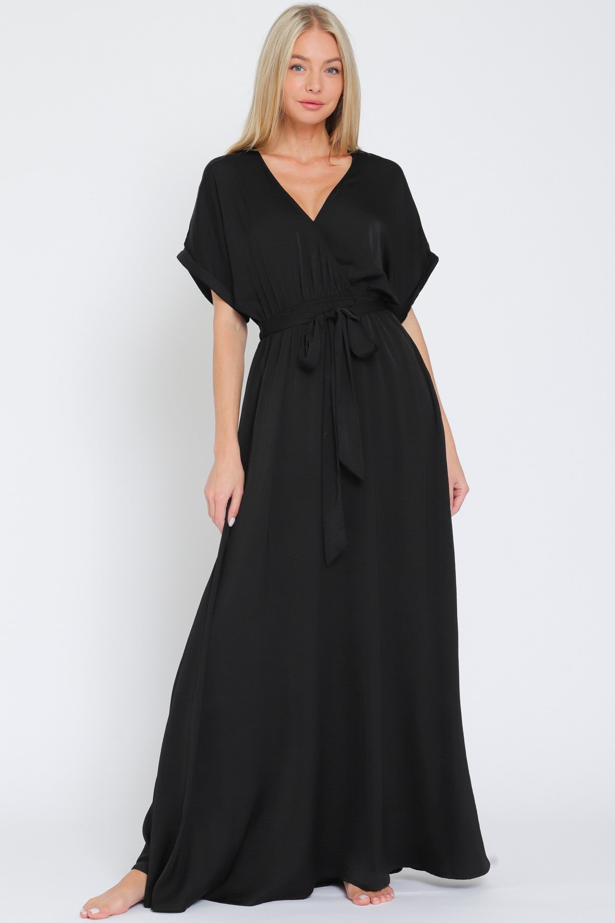 Belted Kimoni Sleeve Dress