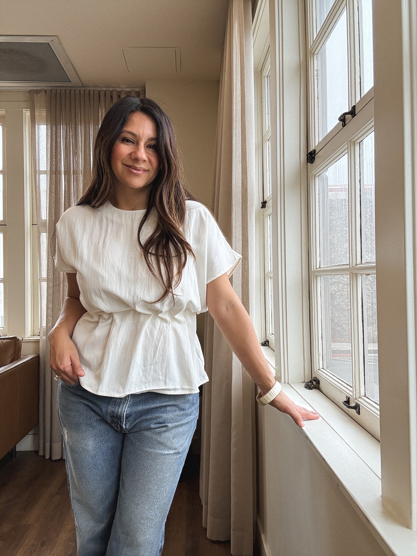 Waist Pleated Top