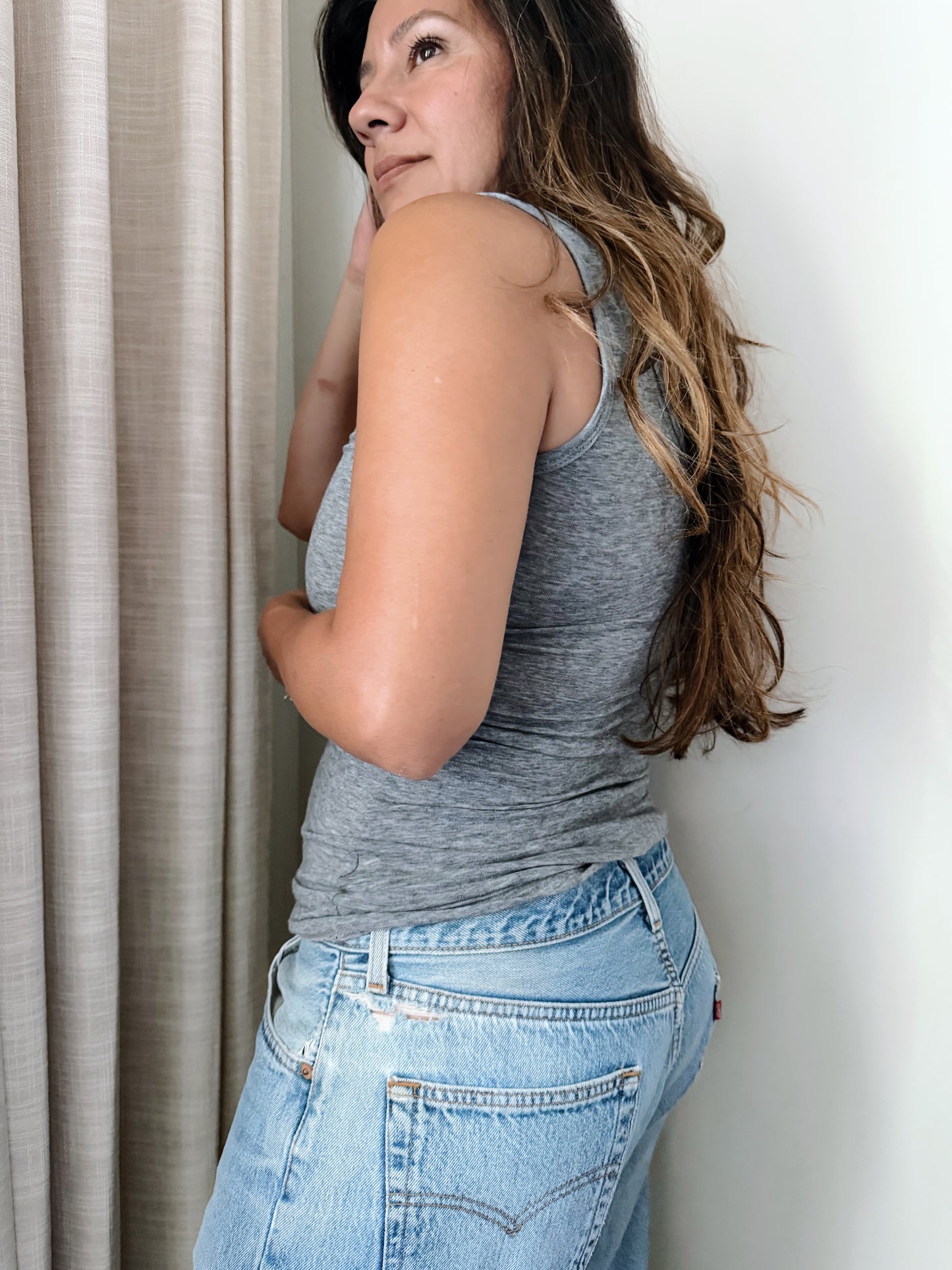 Heather Scoop Neck Top