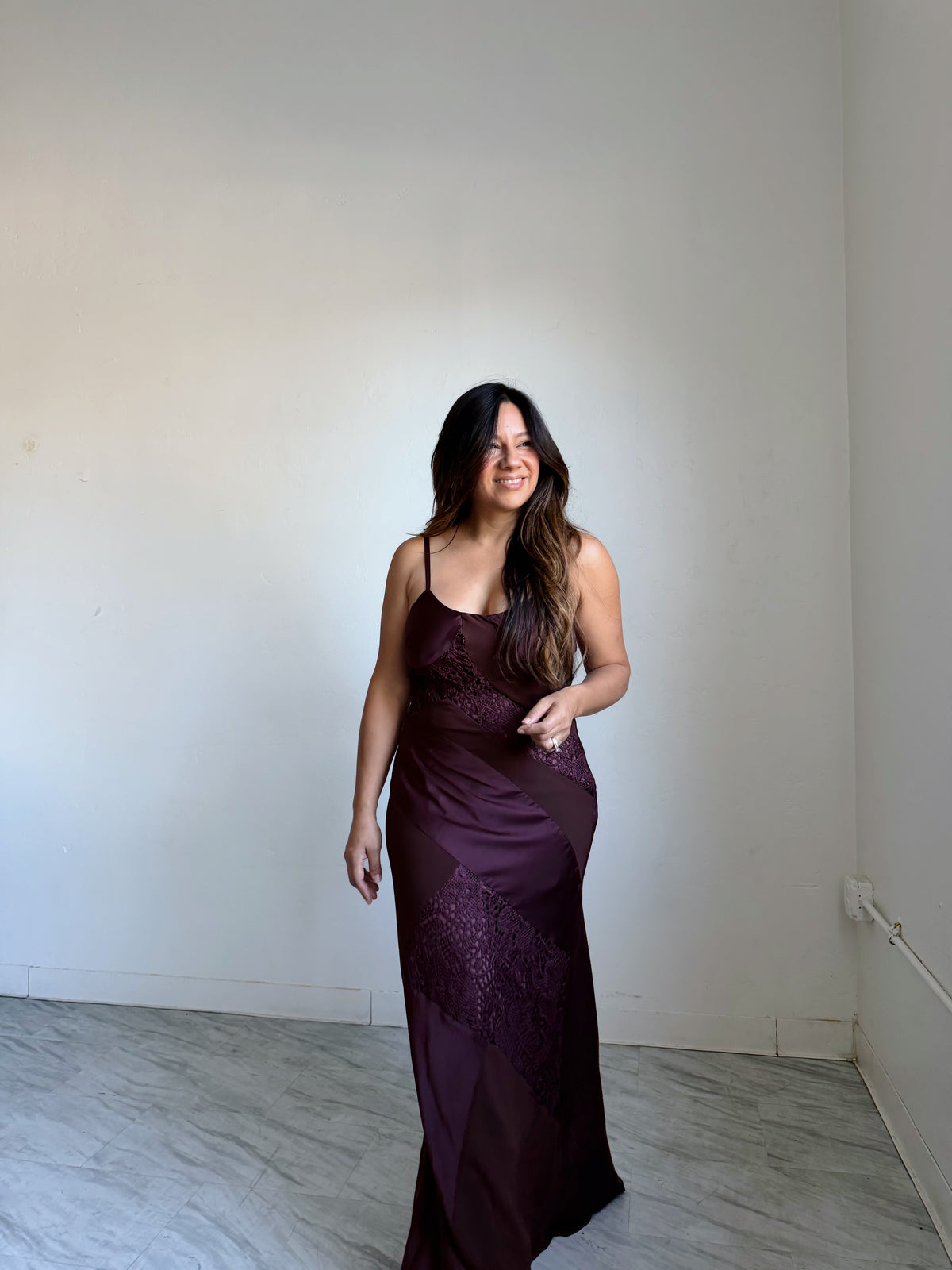 CROCHET PATCH MAXI DRESS