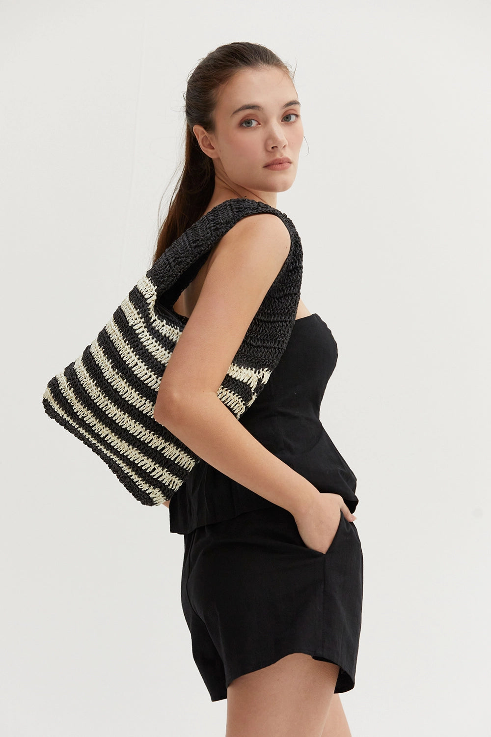 Erin Contrast Weave Bag