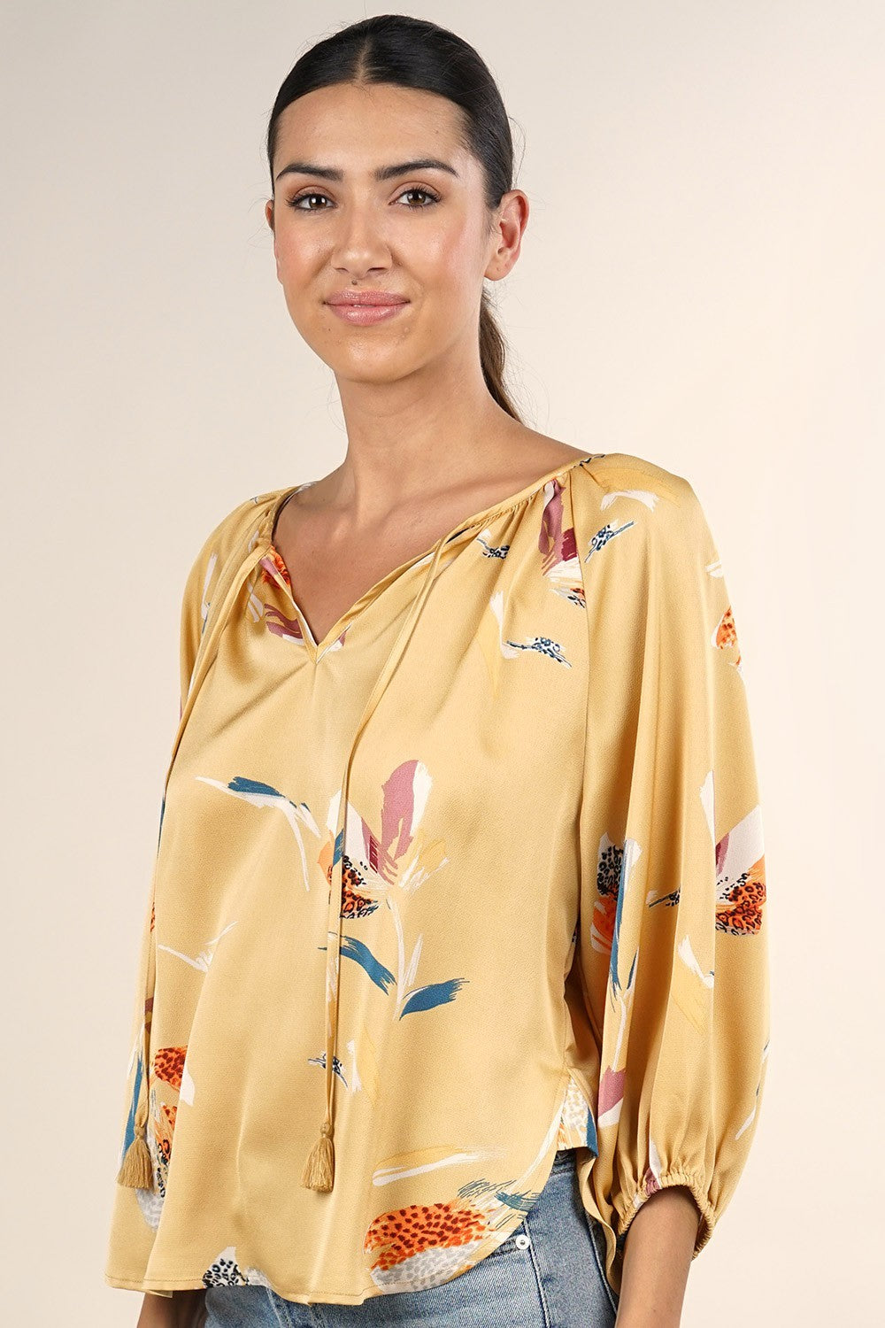 Peasant Floral Blouse