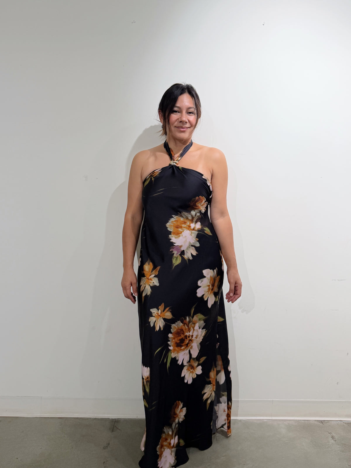 FLORA SATIN MAXI DRESS