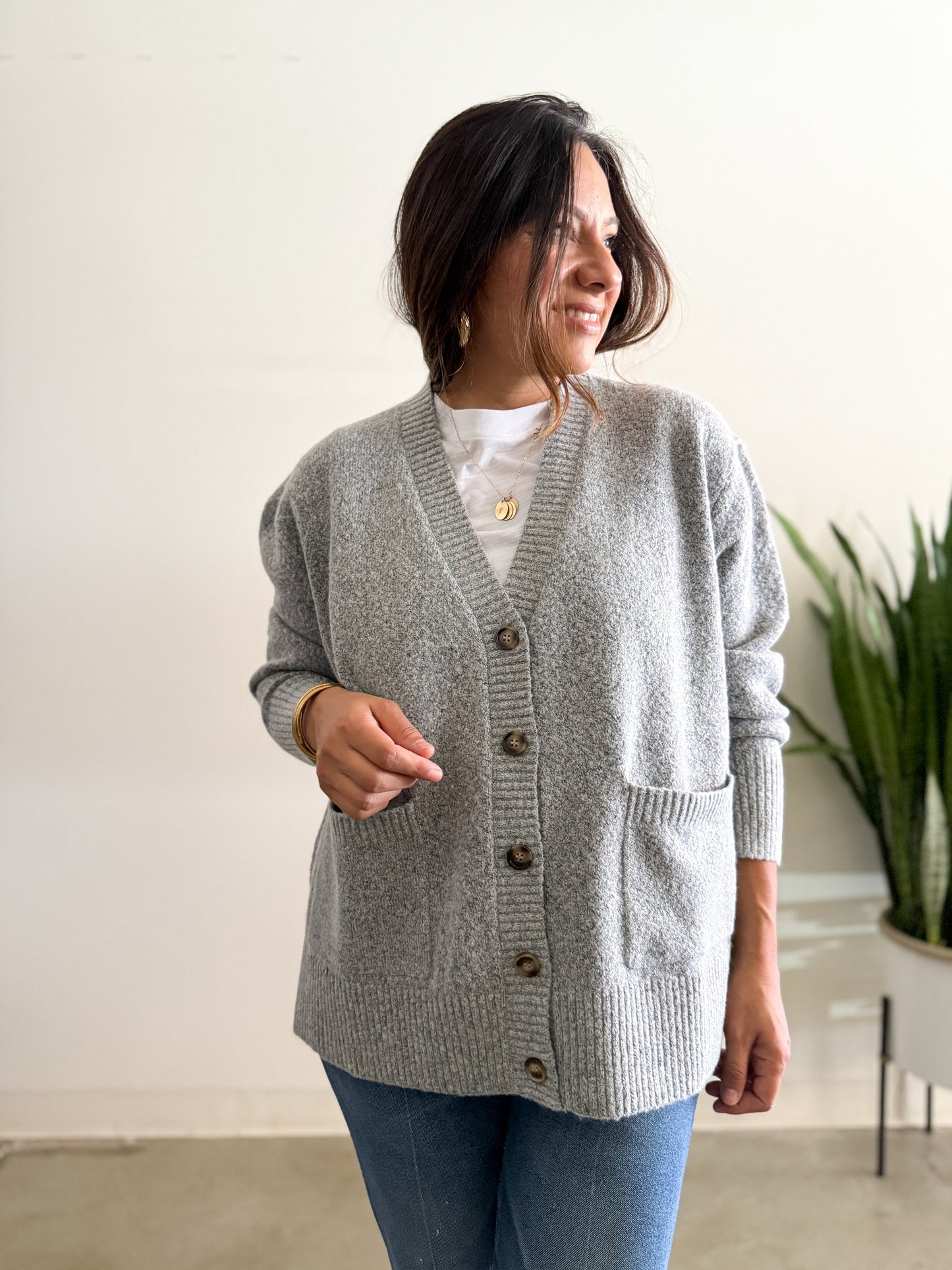 Yanelli Grey Cardigan