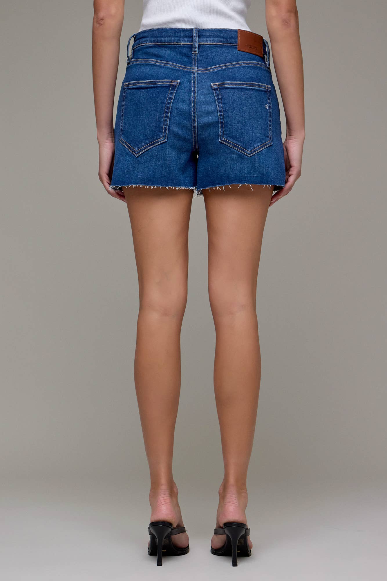 Medium Dark Stretch Micro High Rise Shorts
