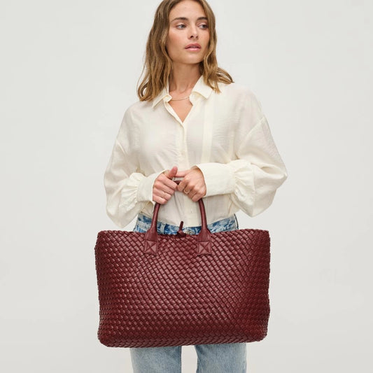 Ithaca Woven Vegan Leather Tote