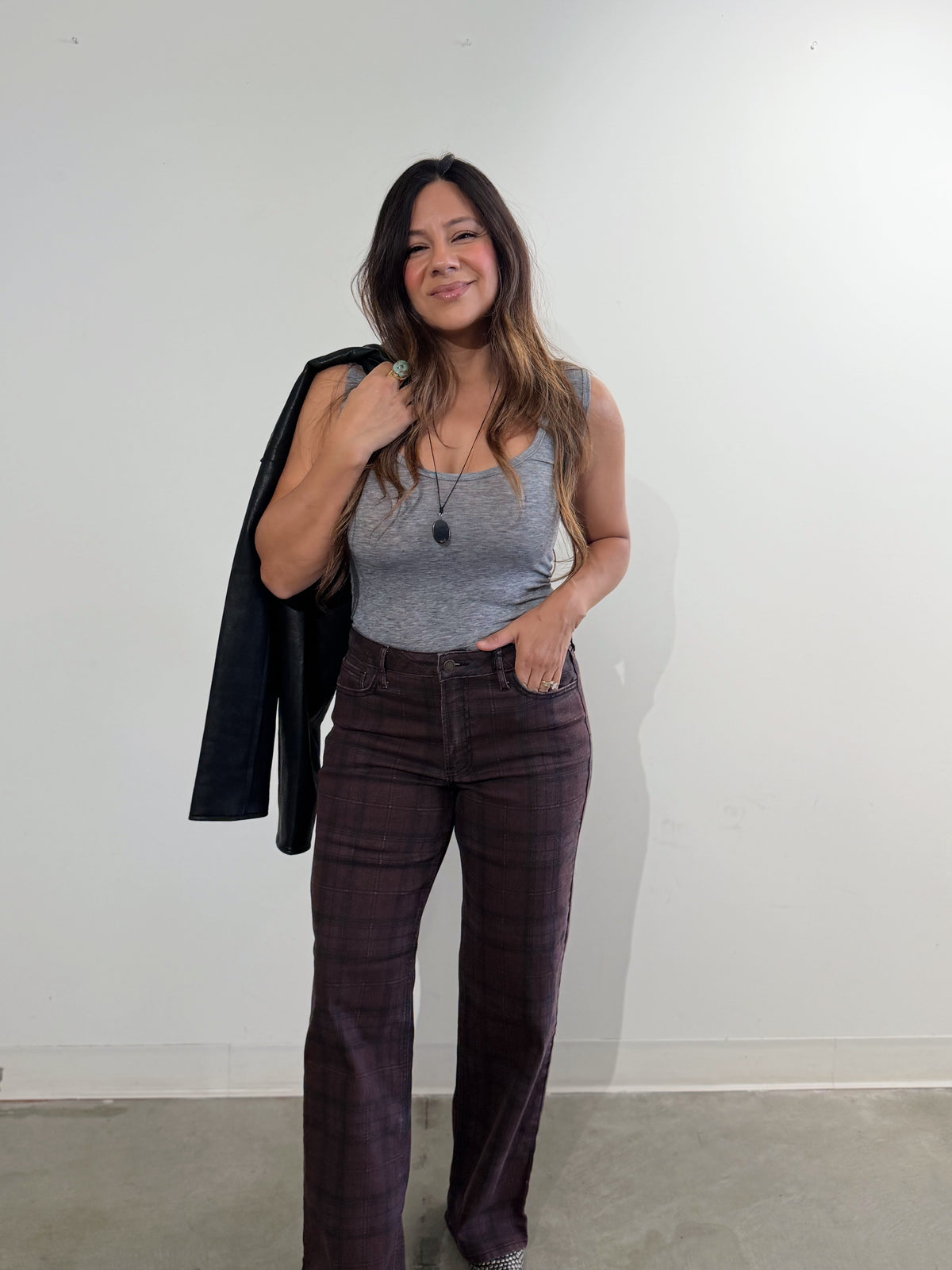CHARLIE PLAID JEAN