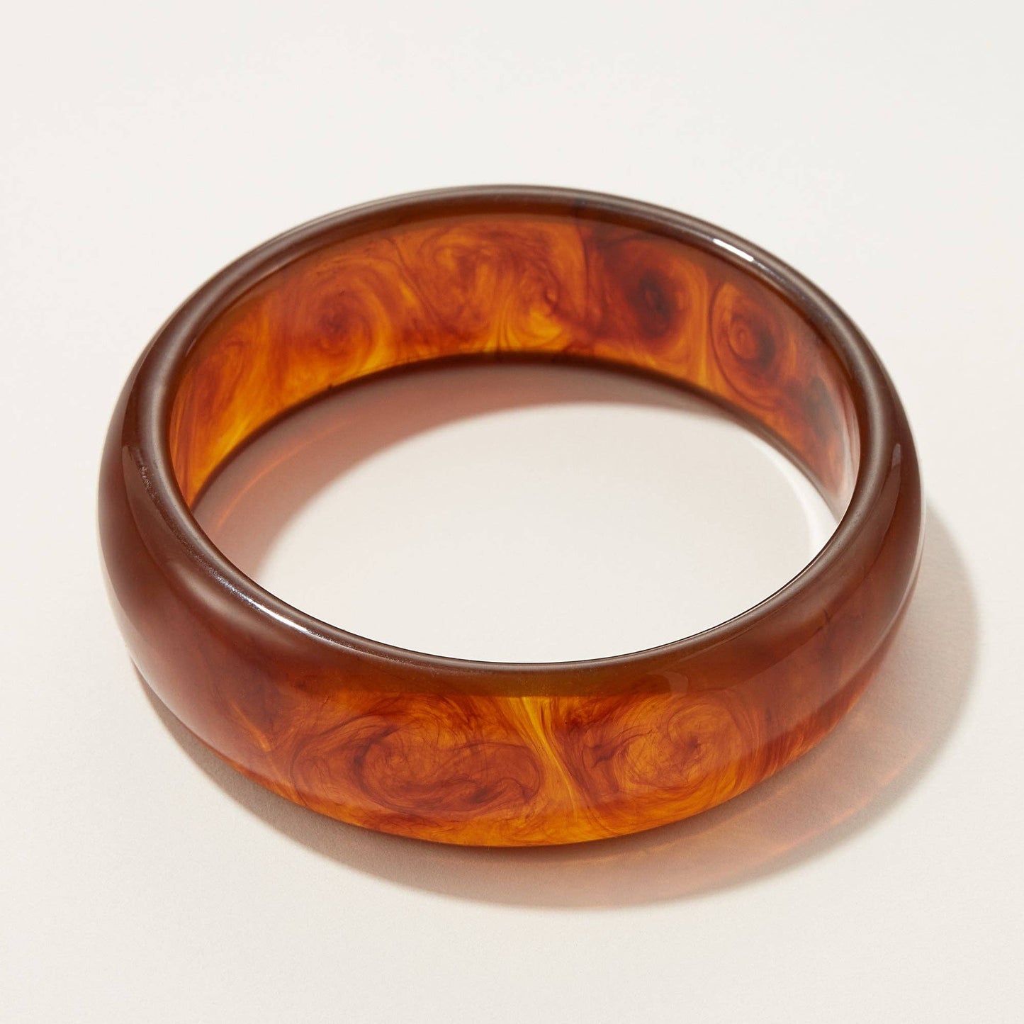 Oversized Rounded Resin Bangle Bracelet