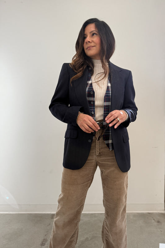 Pinstrip Blazer with Vest