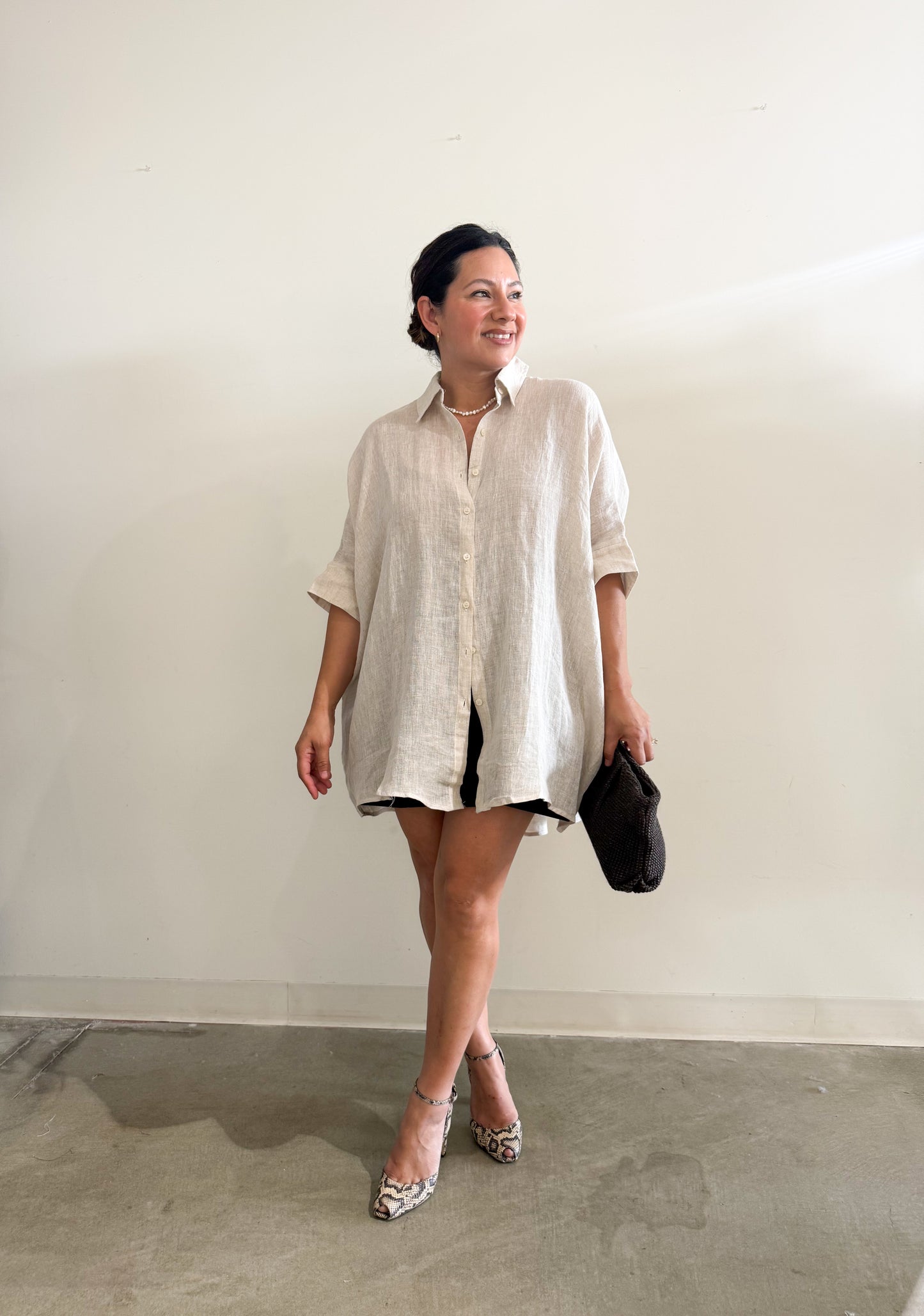 Christal Oversized Button Down