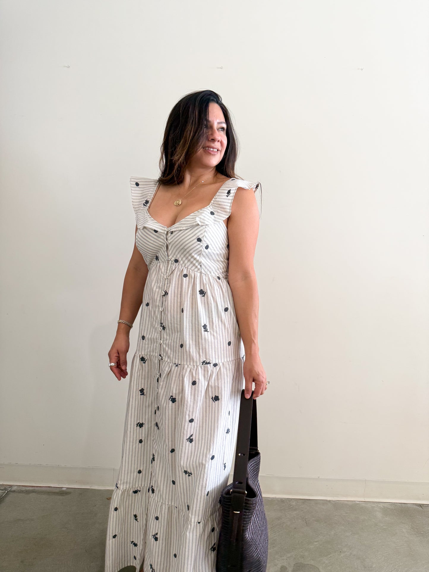 Maribel Embroidered Maxi Dress