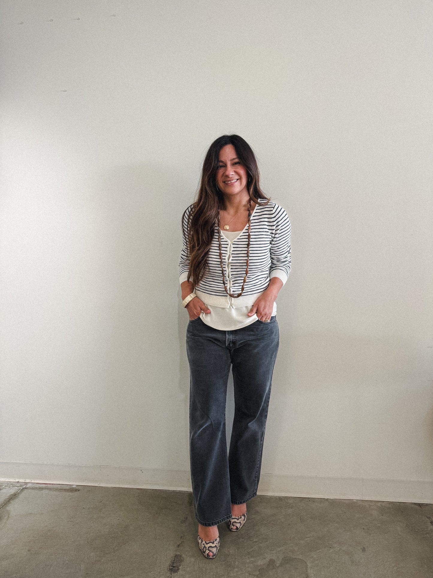Essential Strip Cardigan