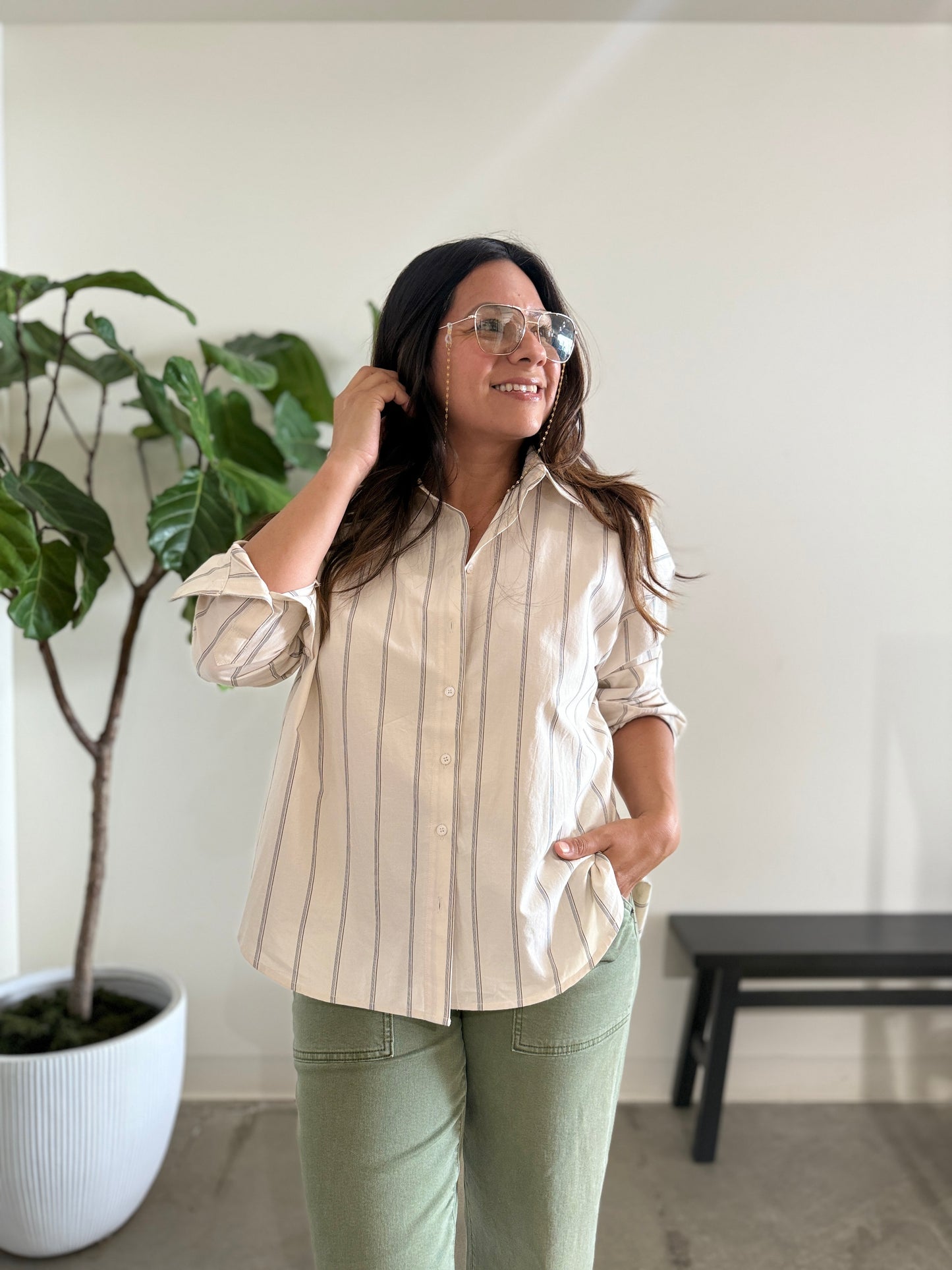Elle Button Down