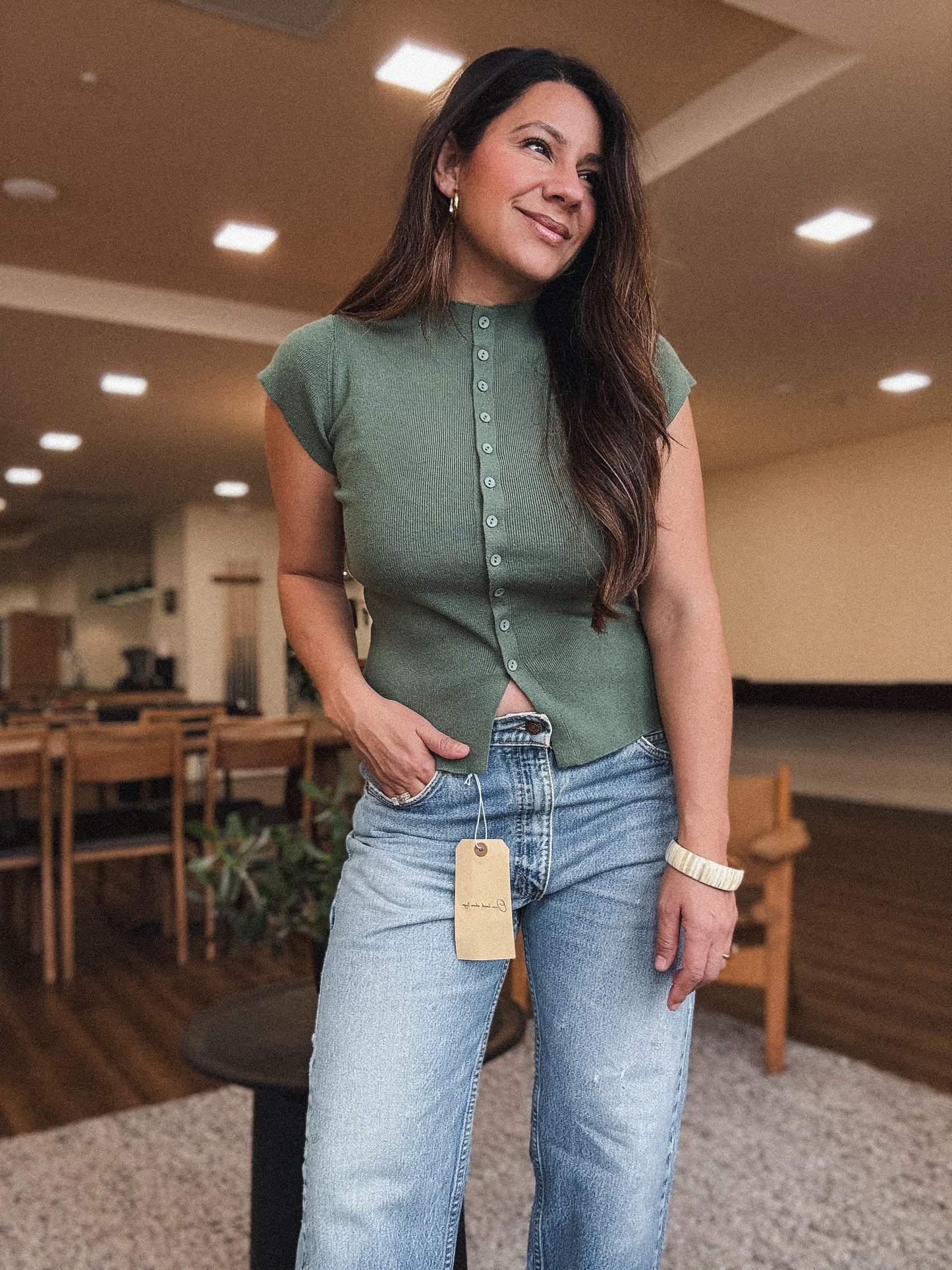 Luna Breeze Button Knit