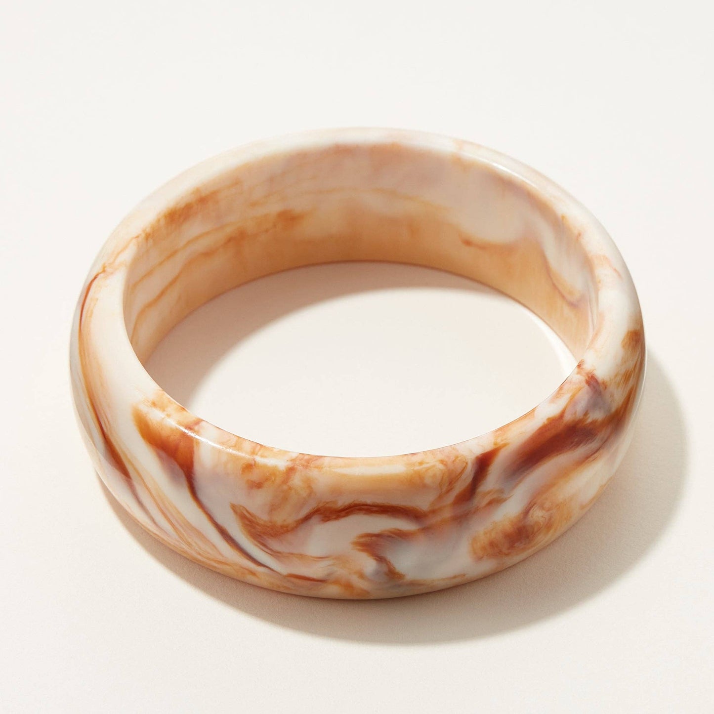 Oversized Rounded Resin Bangle Bracelet