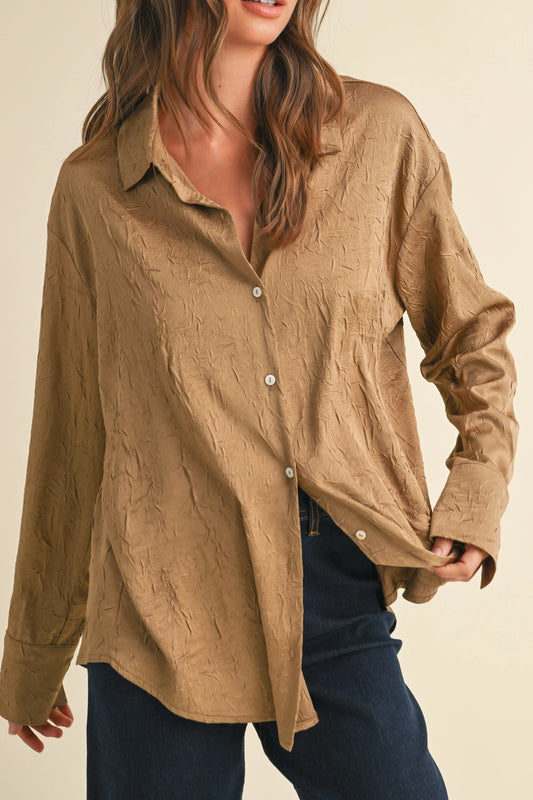 Crinkled Button Down