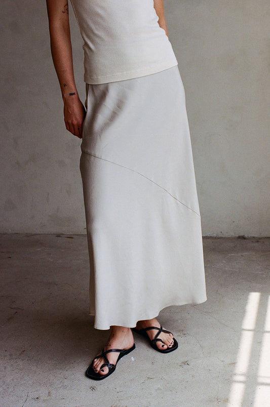 Flare Midi Skirt With Side Zipper